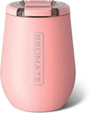 BrüMate Uncork'd 14oz 100% Leakproof Insulated Wine Tumbler | Locking Lid | Insulated Stainless Steel Wine Glass | Perfect For Travel & Outdoors | BPA-Free (Guava)