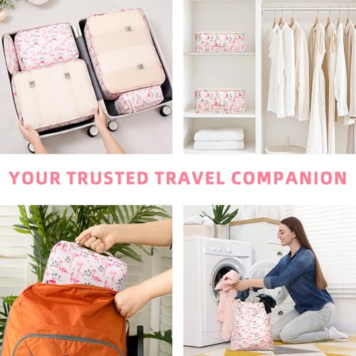8 Set Packing Cubes Luggage Packing Organizers for Travel Accessories