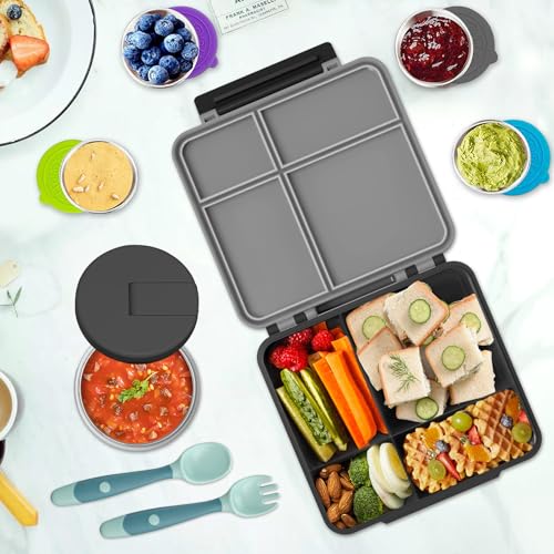 Kids Lunch Box with Thermo Insulated Lunch Bag for School (8 Count)