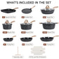 24Pcs Ceramic Cookware Set