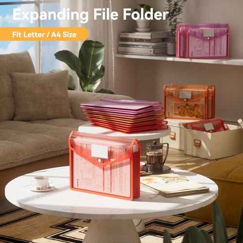 6 Pack Plastic File Folders