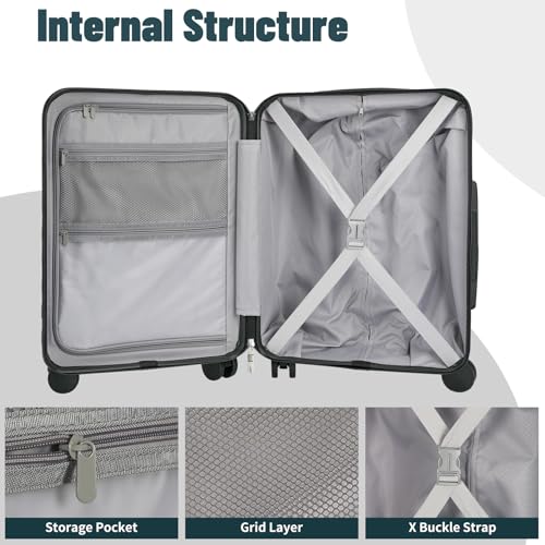 3 Piece Hardshell Travel Luggage Set (3 Count)
