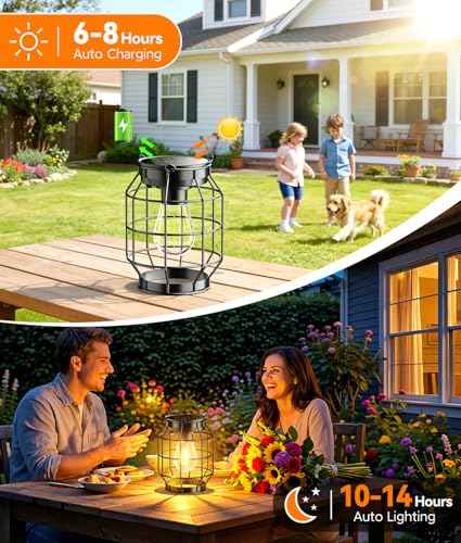 Solar Lanterns Outdoor Waterproof (4 Count)