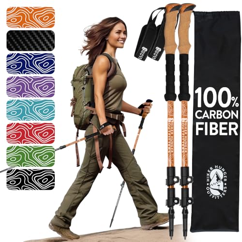 100% Carbon Fiber Trekking Poles by USA Brand