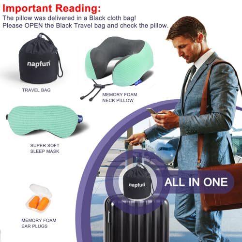 Neck Pillow for Travel with Travel Pouch