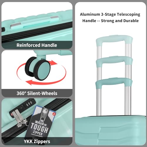 3 Piece Hardshell Travel Luggage Set (3 Count)