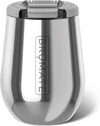 BrüMate Uncork'd 14oz 100% Leakproof Insulated Wine Tumbler | Locking Lid | Insulated Stainless Steel Wine Glass | Perfect For Travel & Outdoors | BPA-Free (Polished Stainless)