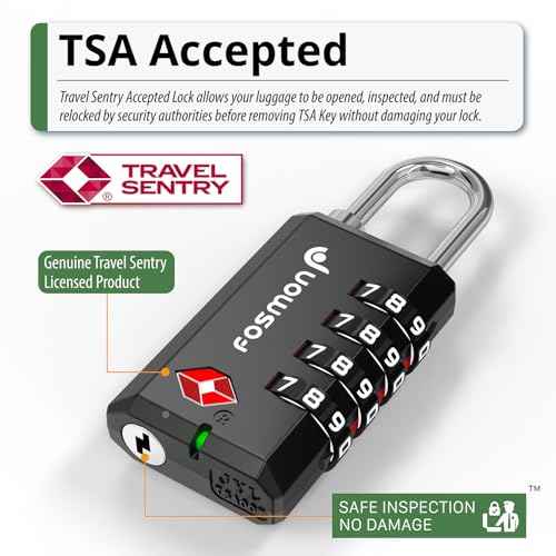 TSA Approved Cable Luggage Locks (3 Count)