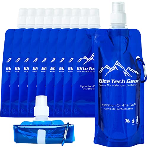 Elite Screens Collapsible Water Bottles (10 Count)