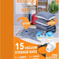 Vacuum Storage Bags with Electric Pump (15 Count)