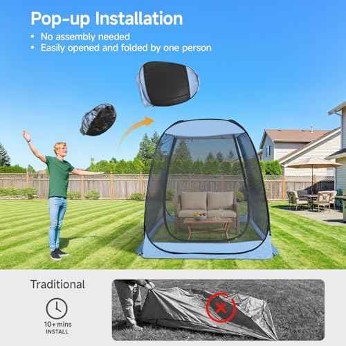 6x6 FT Pop Up Screen Tent