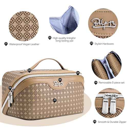 Travel Makeup Bag for Women (3 Count)