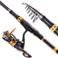 Fishing Rod Reel Combos Carbon Fiber Telescopic Pole with Spinning Reel Line Lures