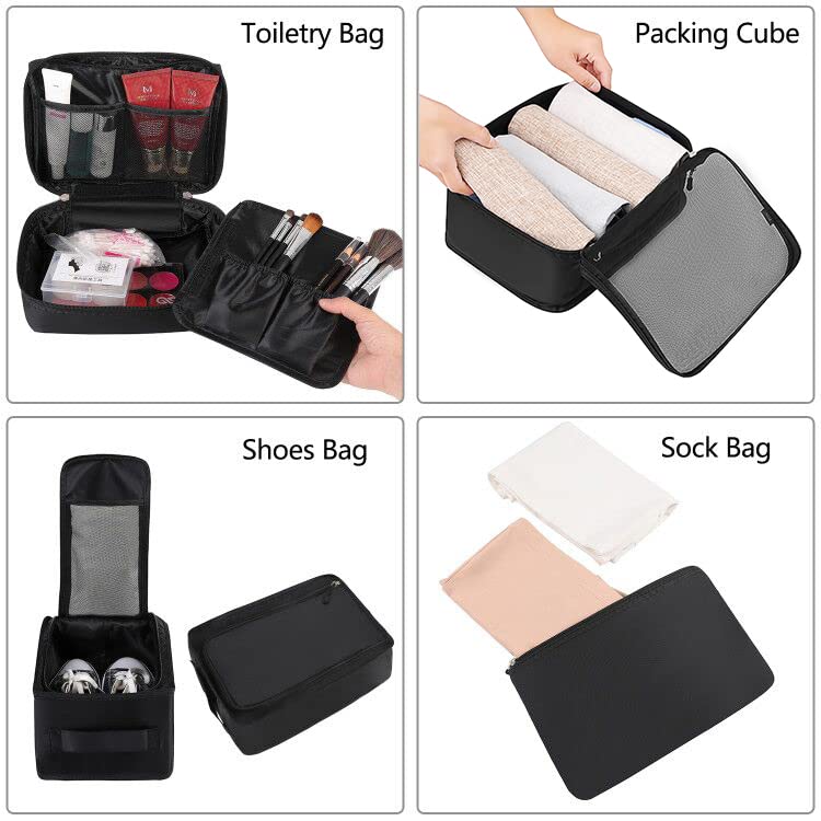 8 Set Packing Cubes Luggage Packing Organizers for Travel Accessories