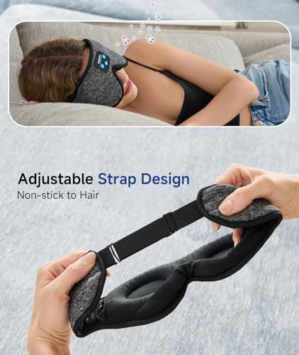 Sleep Mask with Bluetooth Headphones