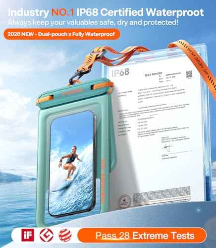 IP68 Waterproof Phone Pouch Floating with Double Space 7.0"