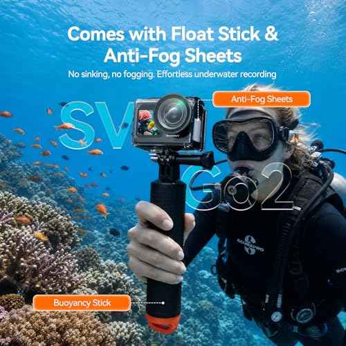SVGo2 4K 30fps Action Camera Snorkeling Kit with Floating Hand Grip