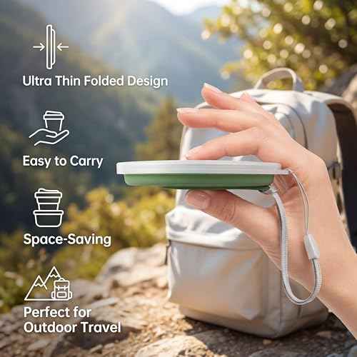 Silicone Collapsible Travel Cup with Lids