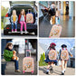 Kids Luggage 12" Toddler Backpack & 18" Travel Suitcase with Wheels (2 Count)