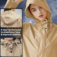Waterproof Rain Poncho for Women Packable Hooded Raincoat with Pocket