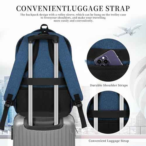 Blue Backpack for Men Women