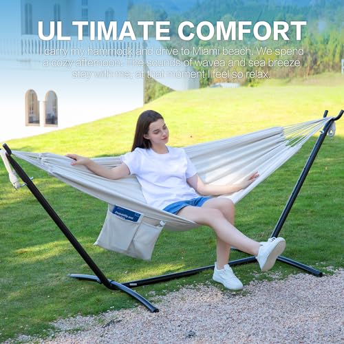 Double Hammock with Stand for Outside
