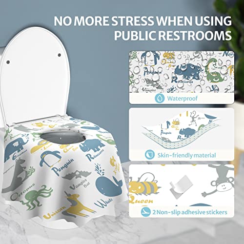20 Pcs Toilet Seat Covers Disposable for Toddlers & Adults