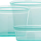 Zip Top Reusable Food Storage Bags | 3 Bag Set [Teal] | Silicone Meal Prep Container | Microwave, Dishwasher and Freezer Safe | Made in the USA