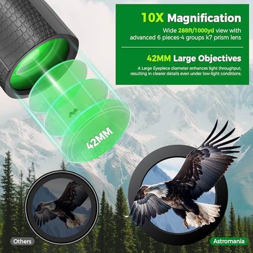 10x42 Compact Binoculars BK7 Prism as Gift for Bird Watching