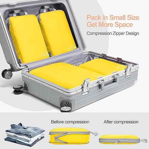 Compression Packing Cubes for Travel (4 Count)
