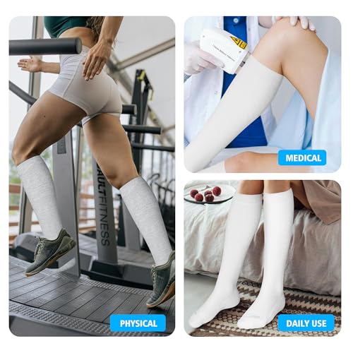 Cotton Compression Socks for Women&Men 20 (2 Count)