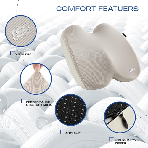 Seat Cushion Ergonomic Memory Foam Cushion for Long Sitting Hours on Office & Home Chair