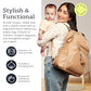 Boss Plus Large Diaper Bag Backpack with 19 Pockets
