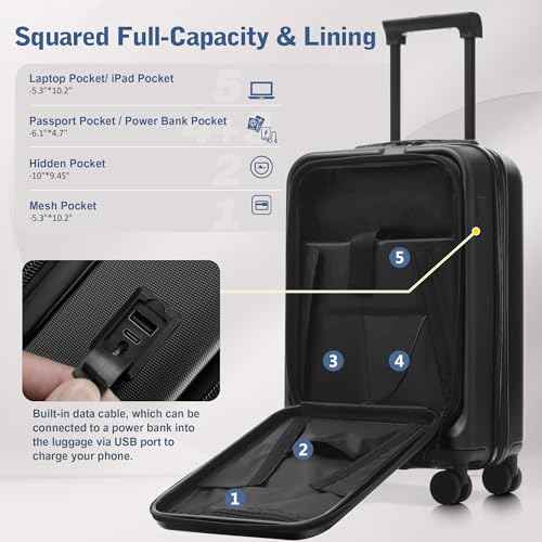 Luggage Sets 5 Piece Front Open (5 Count)