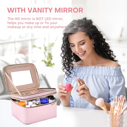 Double Layer Travel Makeup Bag Women