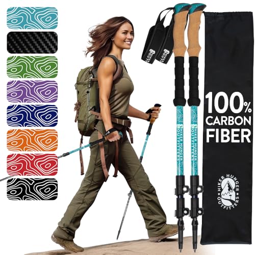 100% Carbon Fiber Trekking Poles by USA Brand