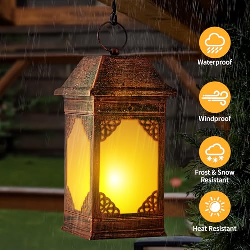 15.5" Solar Lanterns Outdoor Waterproof