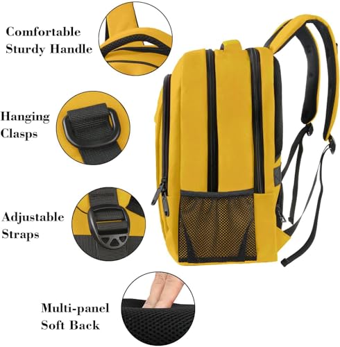 Yellow Travel Laptop Backpack