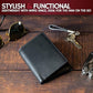 RFID Leather Trifold Wallets for Men ID Window