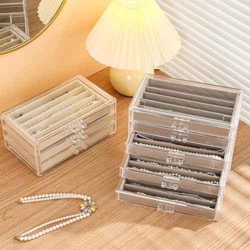 5 Drawerss Necklace Organizer Box