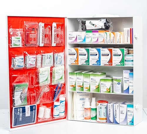 4 Shelf Restaurant Metal 1st Aid Cabinet Class B
