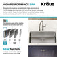 Stainless Steel 33 in 16 Gauge Undermount Sink KA1US33B