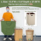 Canvas Laundry Bags with Handles & Square Base 13.8"Wx13.8"Dx27.6"H