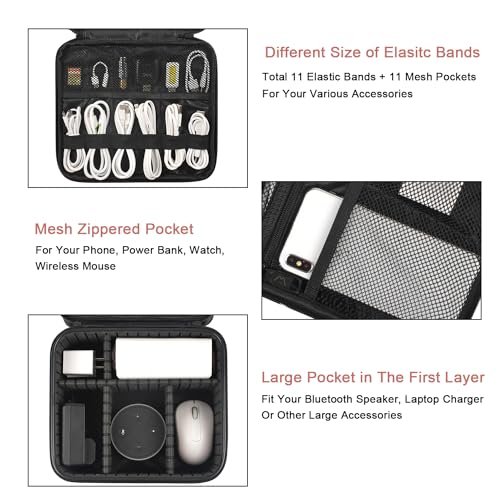 Cord Organizer Box with Adjustable Divider