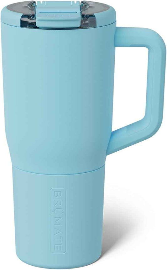 BrüMate Müv - 25oz 100% Leak Proof Insulated Coffee Mug with Handle & Lid - Stainless Steel Coffee Travel Mug - Double Walled Coffee Cup (Glacier)