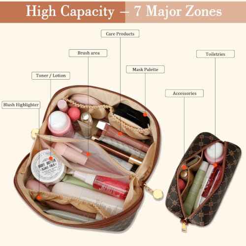 Initial Makeup Bag Personalized Gift for Women Teen Girls
