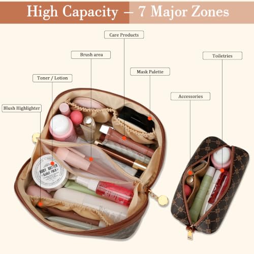 Initial Makeup Bag Personalized Gift for Women Teen Girls