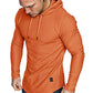 Mens Fashion Athletic Hoodies Sport Sweatshirt Solid Color Fleece Pullover Orange 3X
