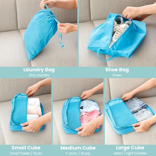 Mesh Compression Packing Cubes for Travel (6 Count)
