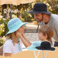 UPF50+ Mens Sun Hat Wide Brim Fishing Hat Airy Womens Bucket Hat UV Protection Hat for Mens Womens Beach Safari Gardening Golf Aqua